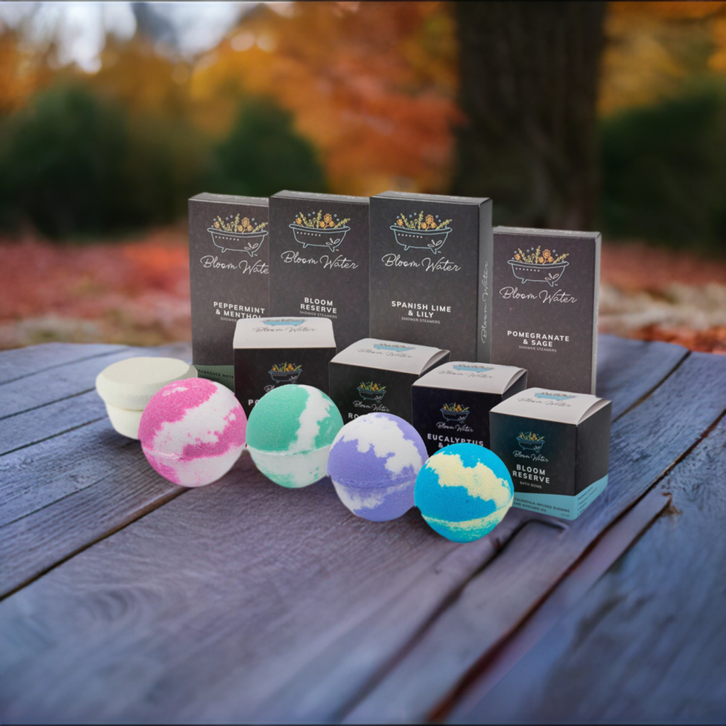 Custom Bath Bomb & Shower Steamer Set Bloom Water Bath